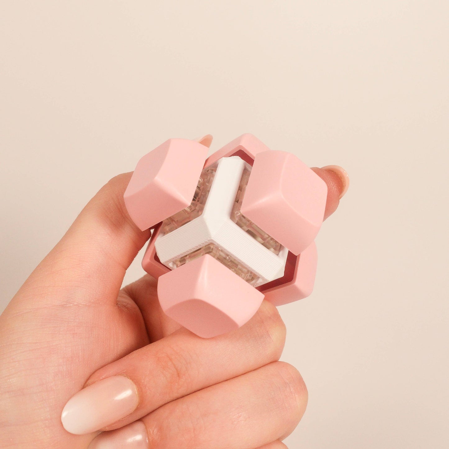 6 Key Cube: Mechanical Keyboard Fidget - Pastel Colors