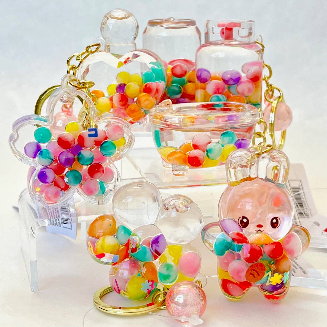 12124 COLORFUL BUBBLE FLOATY KEY CHARM