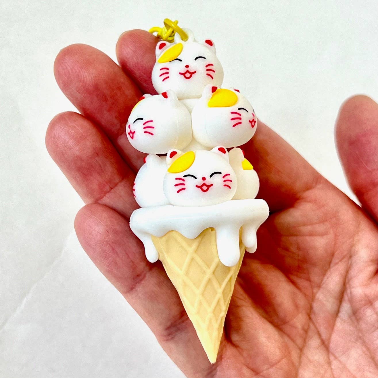 12162 CAT CONE FAMILY KEY CHARM-12