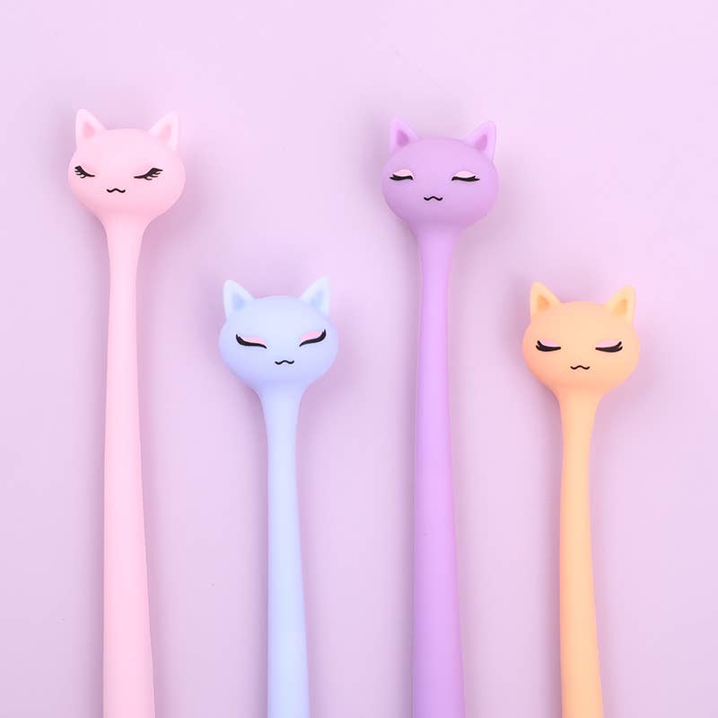 22712 Pastel Cats Wiggle Gel Pen-48