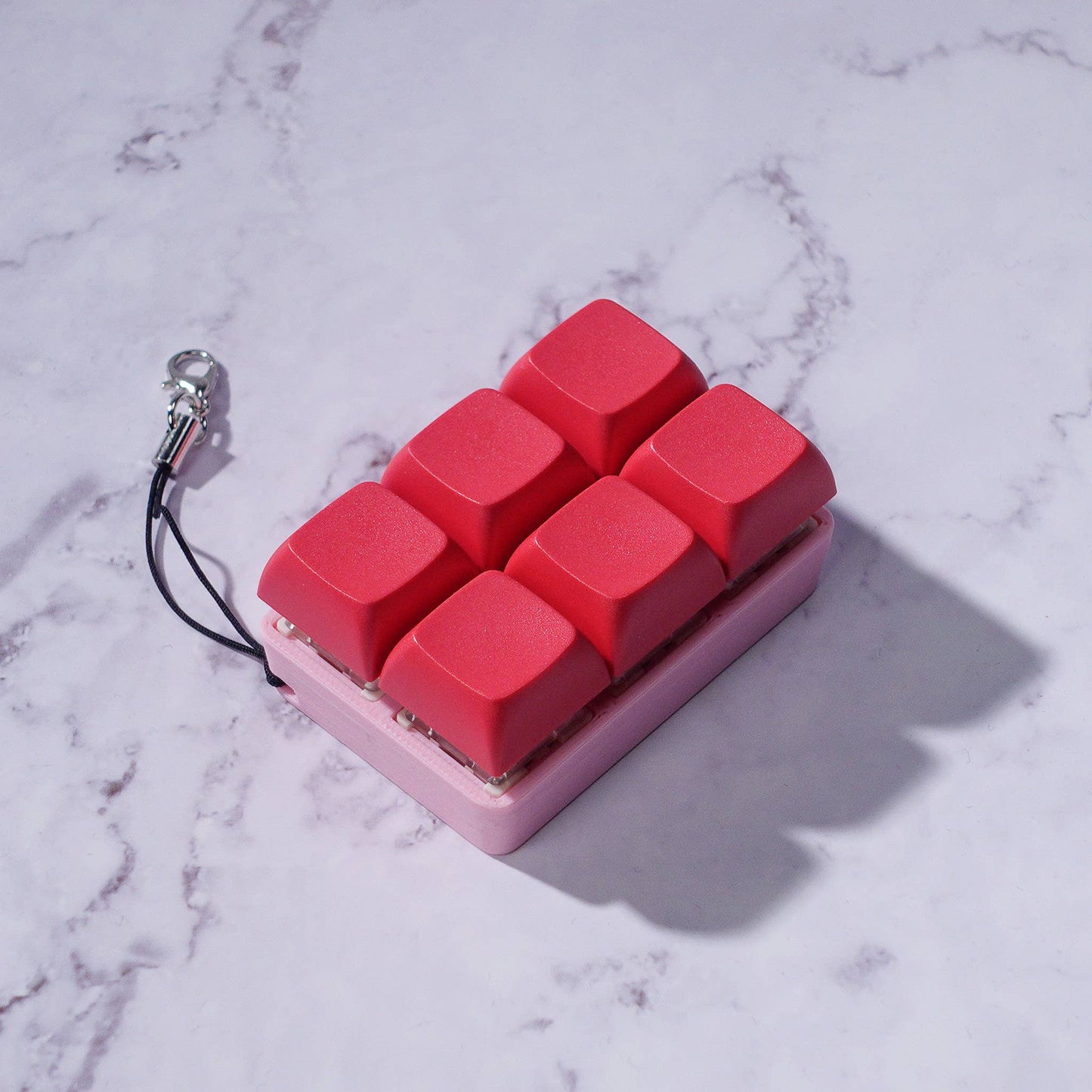 6 Key StrudelPop: Mechanical Keyboard Fidget Keychain