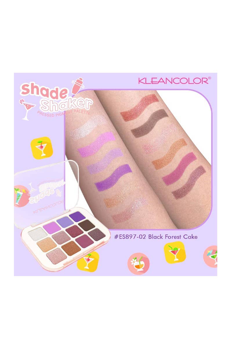 Kleancolor ES897 Shade Shaker Pressed Pigment Palette - 12pc