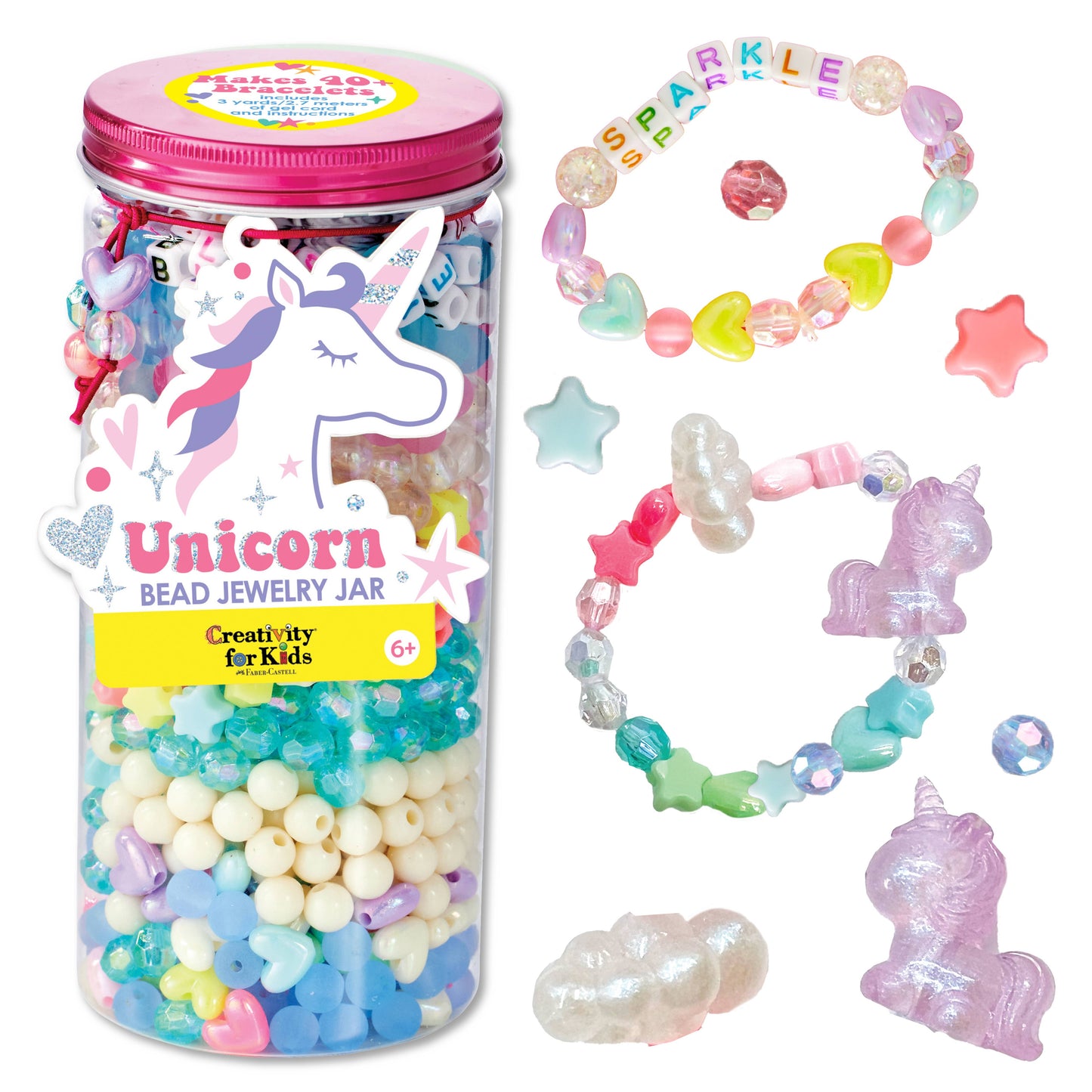 Bead Jewelry Jar Unicorn - DIY Bracelet Craft Kit for Kids