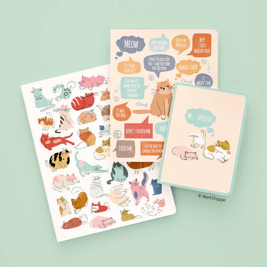 If Cats Could Talk Stitched Notebook Set