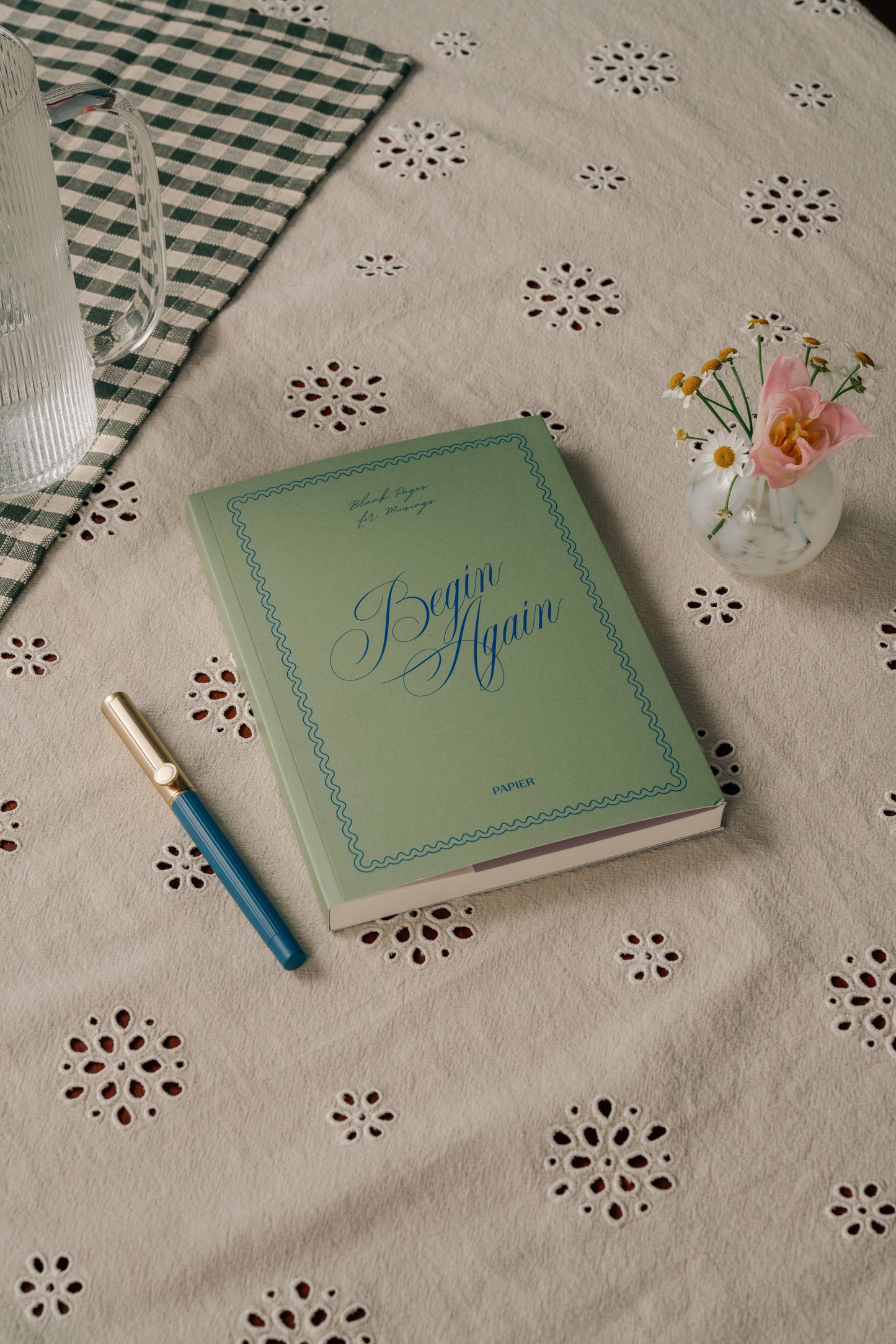 Lined Notebook, A5 Softcover - Begin Again