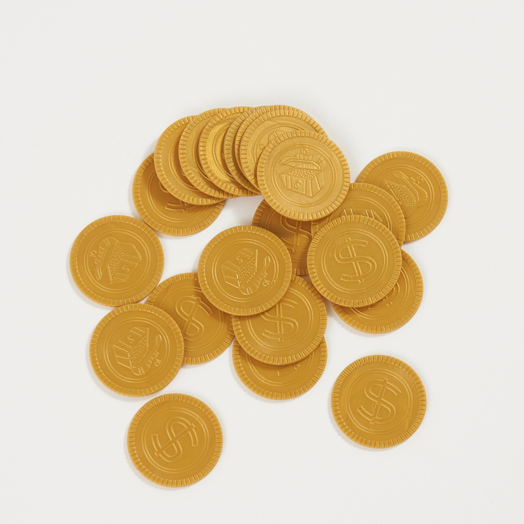 Plastic Gold Coin Treasure Assortment