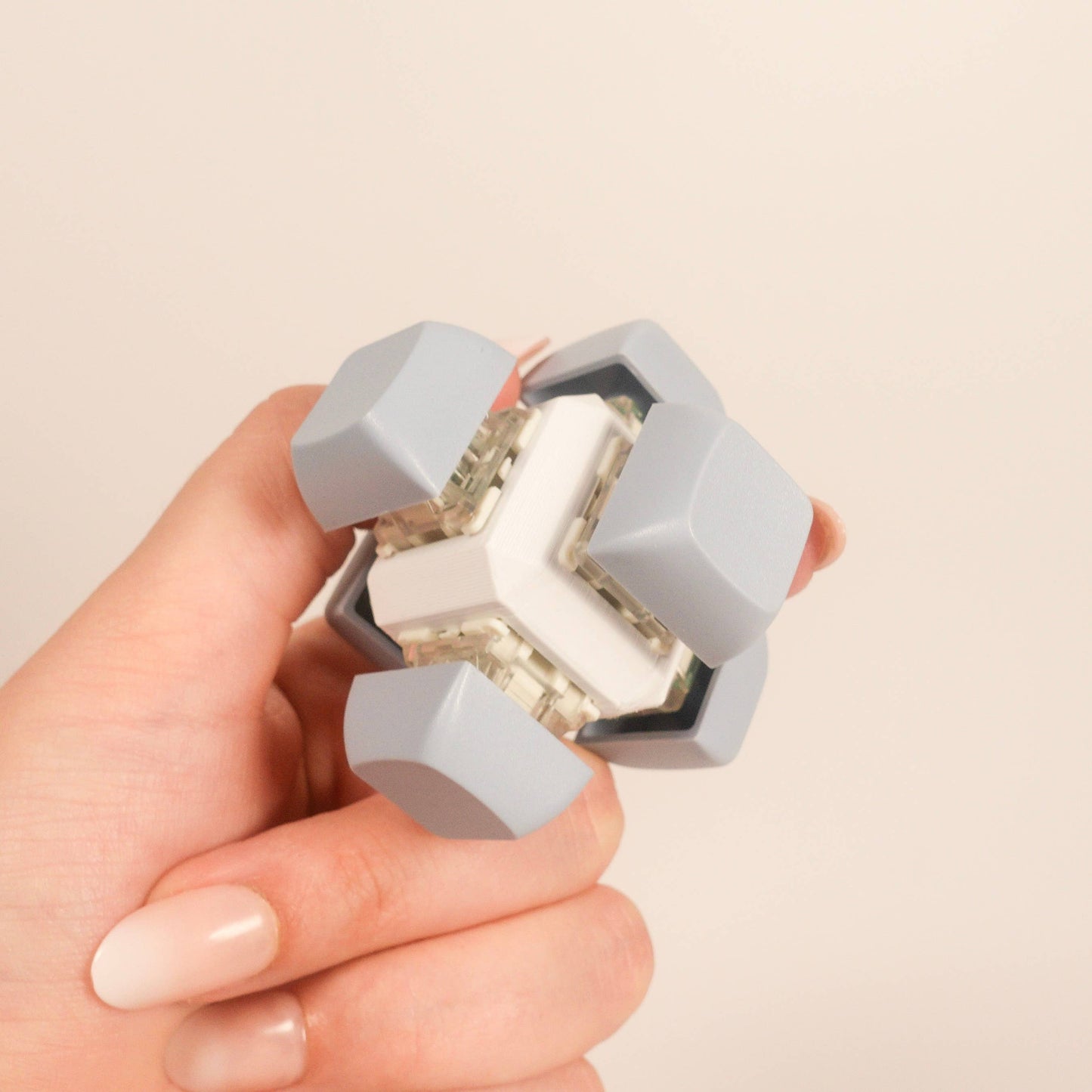 6 Key Cube: Mechanical Keyboard Fidget - Pastel Colors