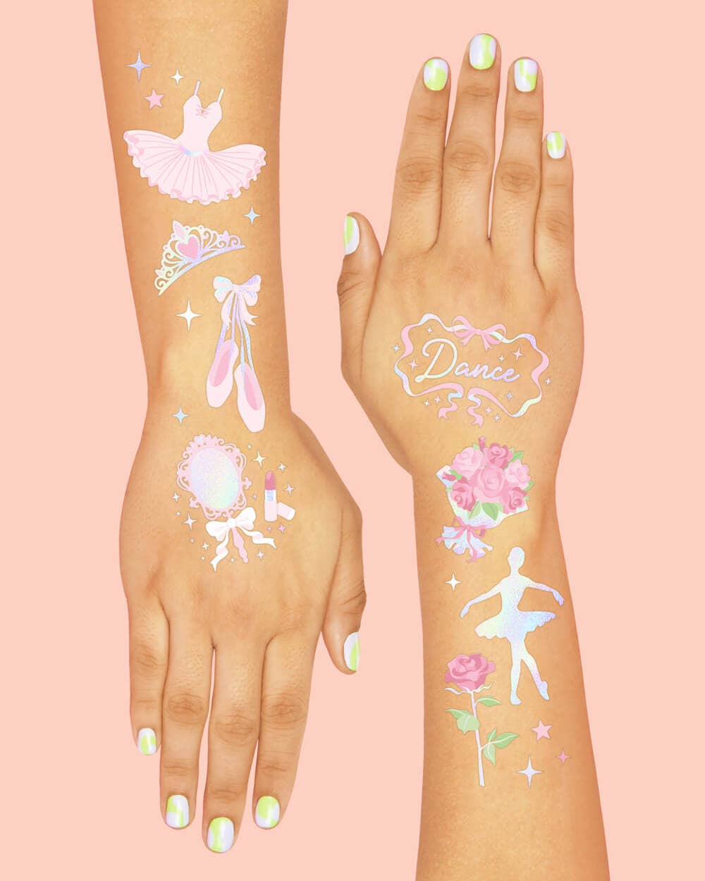 Ballerina Temporary Tattoos, Bday Gift, Goodie Bag