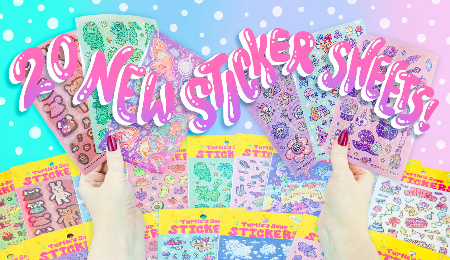 Birthday Stuff Vinyl Sticker Sheet
