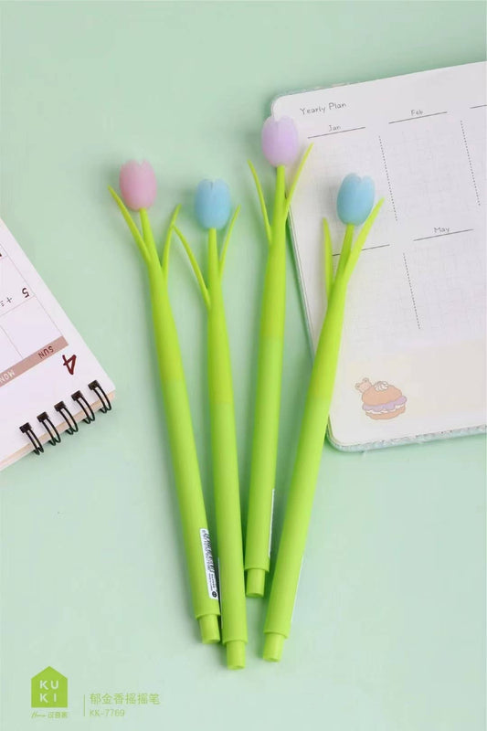 TULIP FLOWER WIGGLE GEL PEN-24