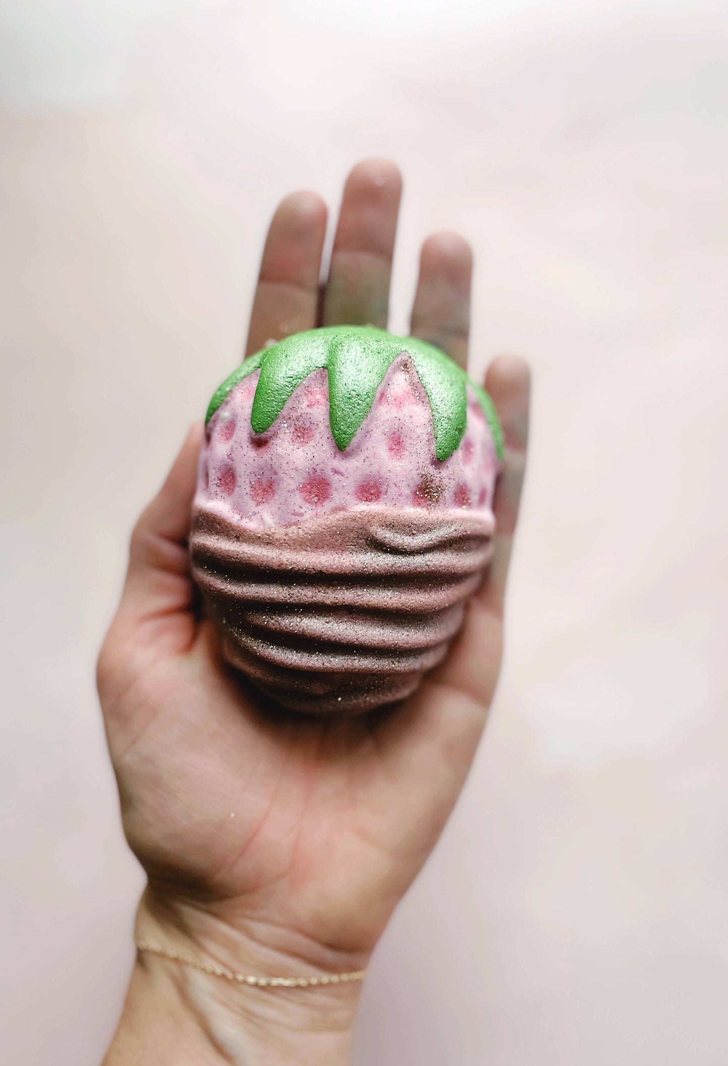 Chocolate Covered Strawberry Bath Bomb