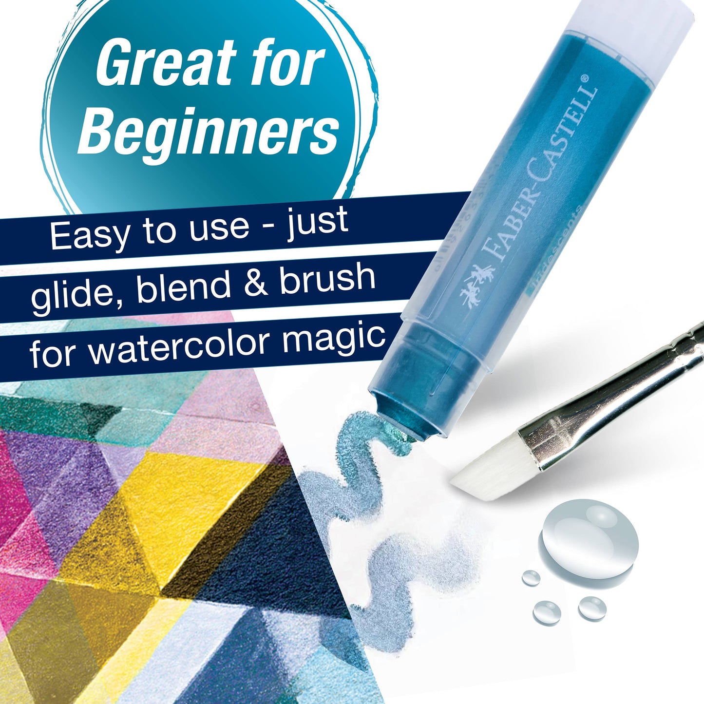 Faber-Castell Art Crayons 15 Ct Iridescents Set
