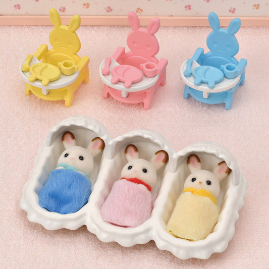 Calico Critters Triplets Care Set, Dollhouse Playset
