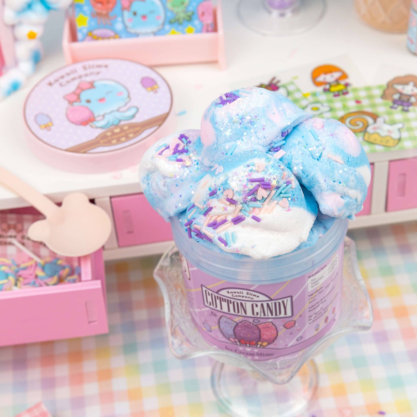 Cotton Candy Scented Ice Cream Pint Slime (4pcs/case)