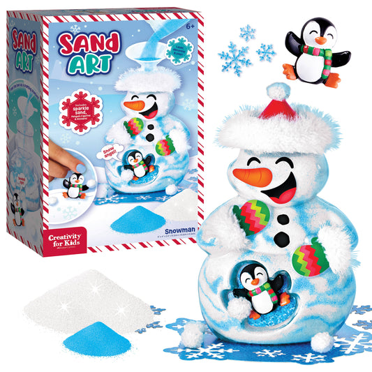 Sand Art Snowman Holiday Craft Kit for Kids