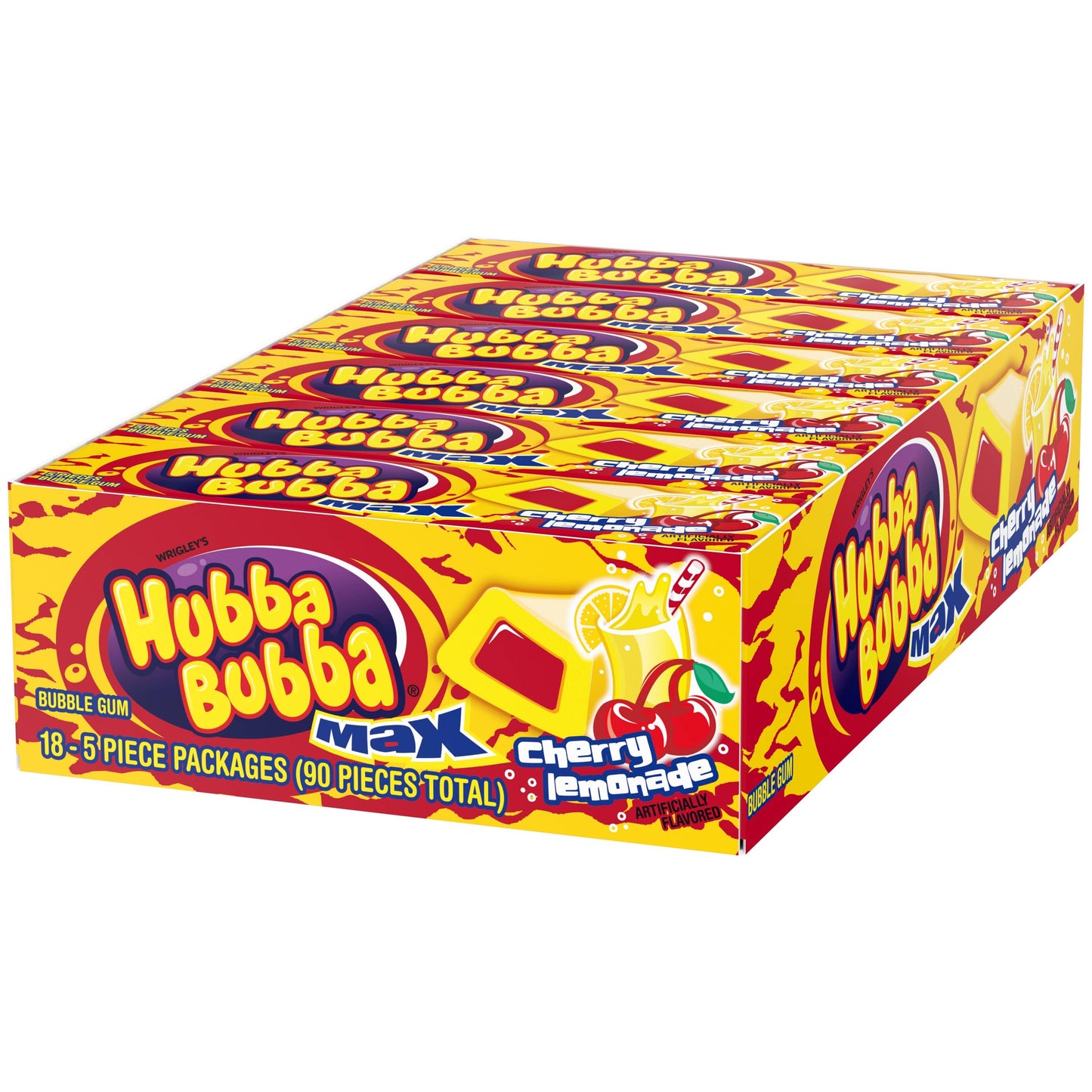 Hubba Bubba Max Cherry Lemonade Bubble Gum 18ct