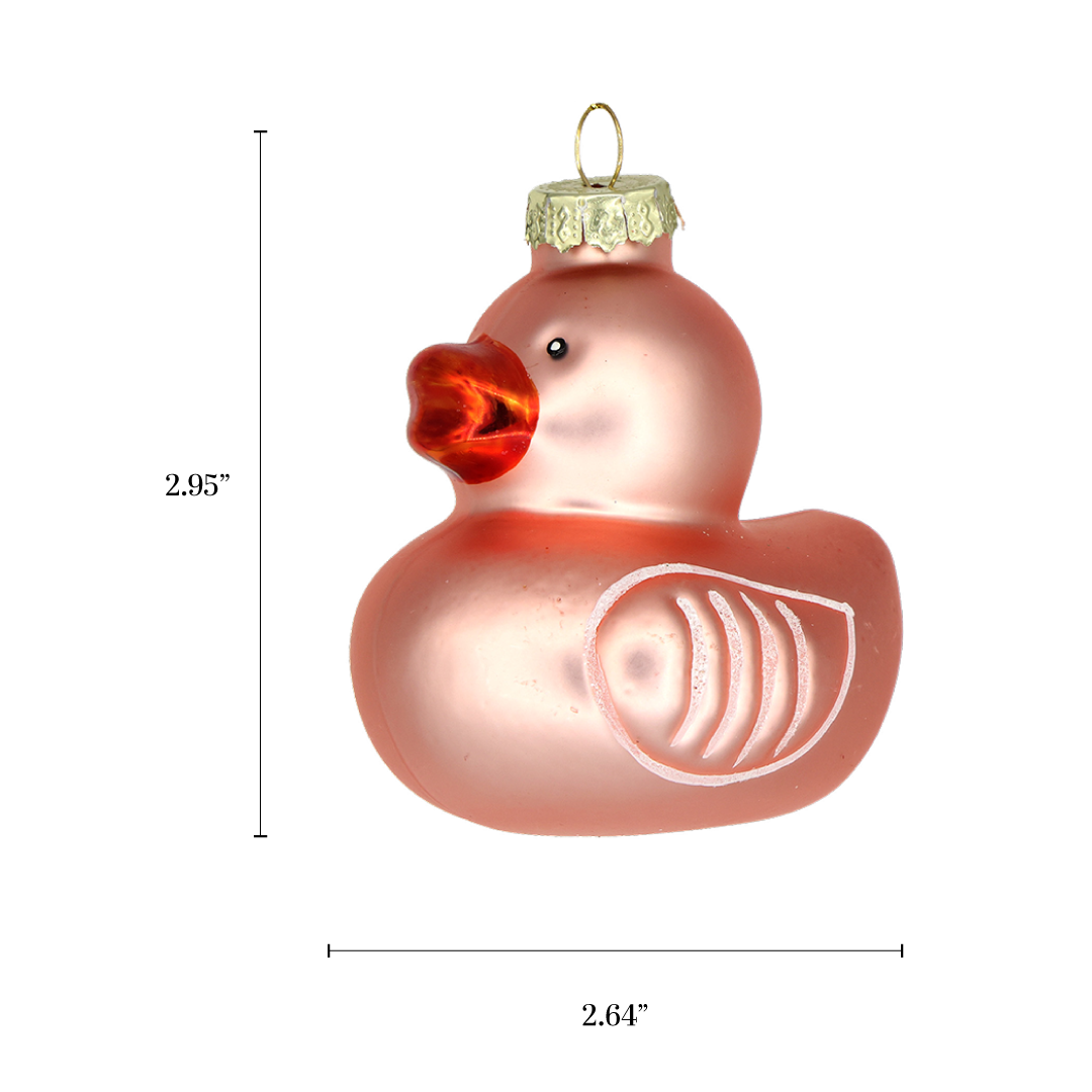 Pink Duckie, Cute Baby's First Vintage Holiday Tree Ornament