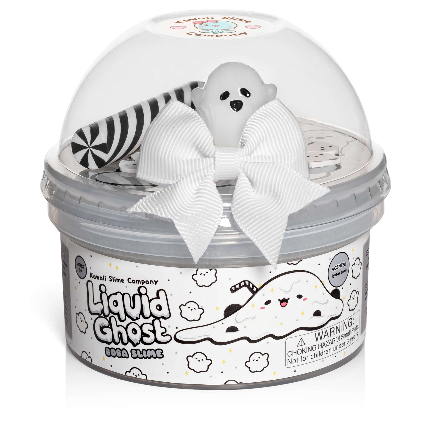 Liquid Ghost Boba Clear Slime (4pcs/case)