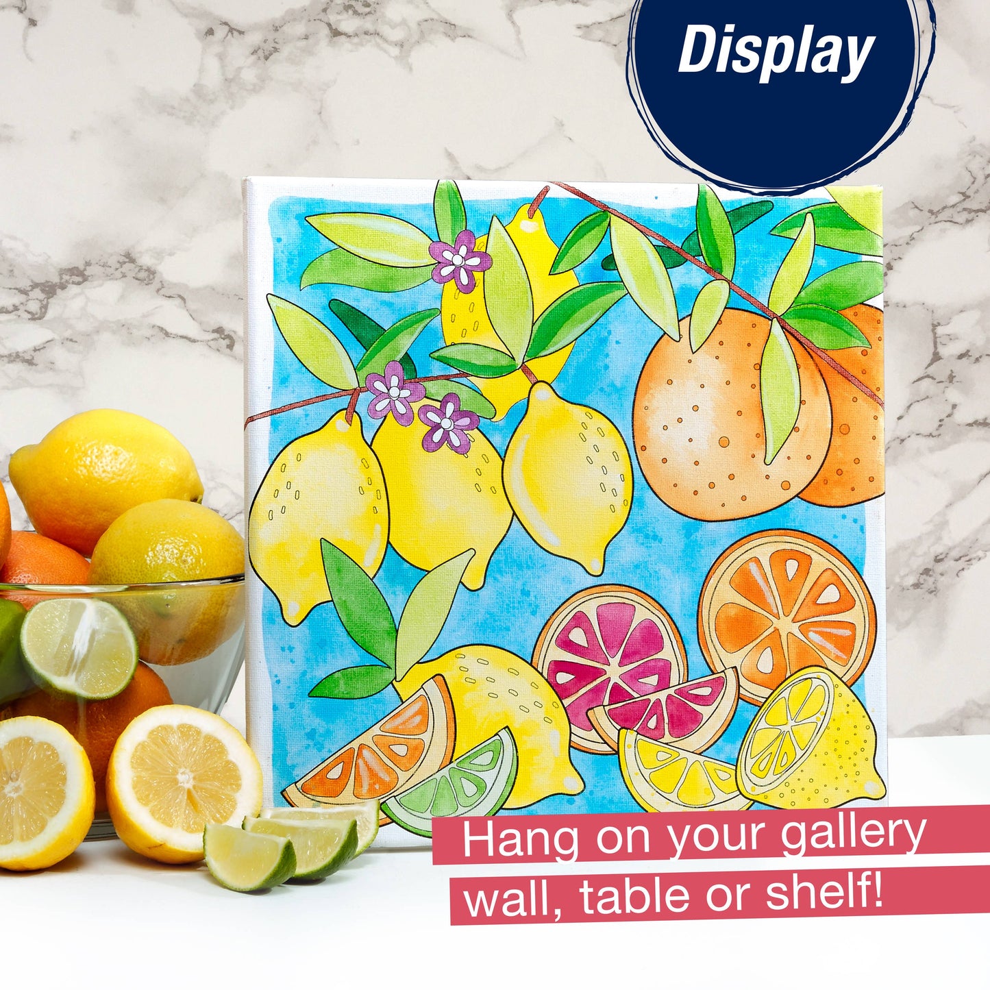 Watercolor Paint by Number Produce Wall Decor Craft