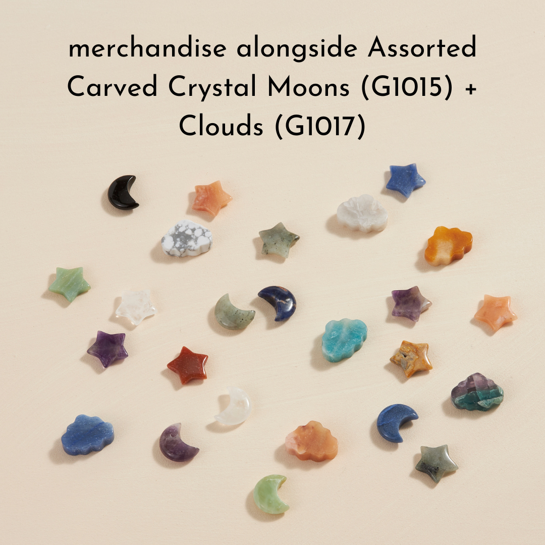 Assorted Carved Crystal Stars - 36 pcs ⭐