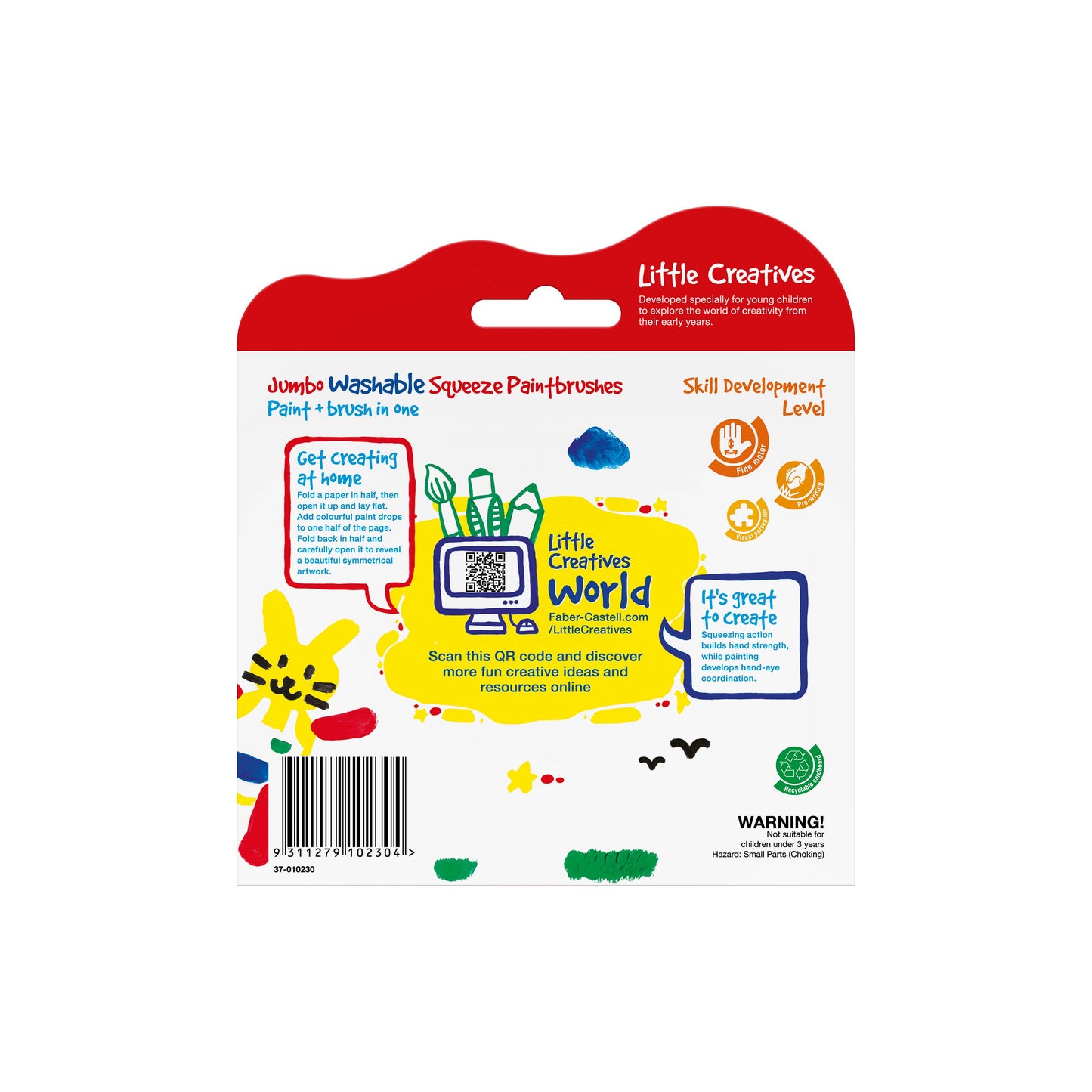 Little Creatives Jumbo Squeezing Paintbrush 6 Ct