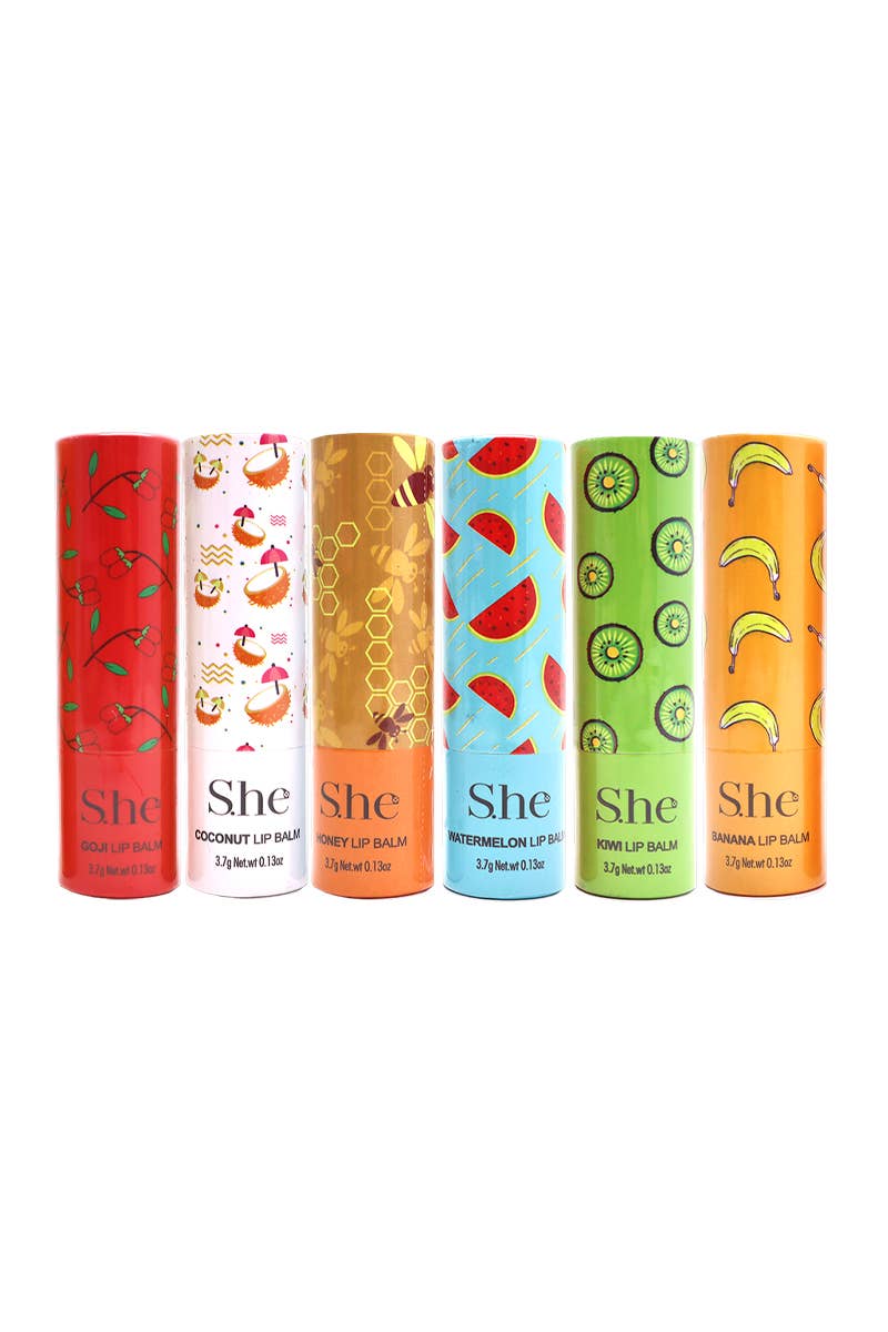 Makeup She LB418 Vitamin E Fruits Lip Balm - 36pc