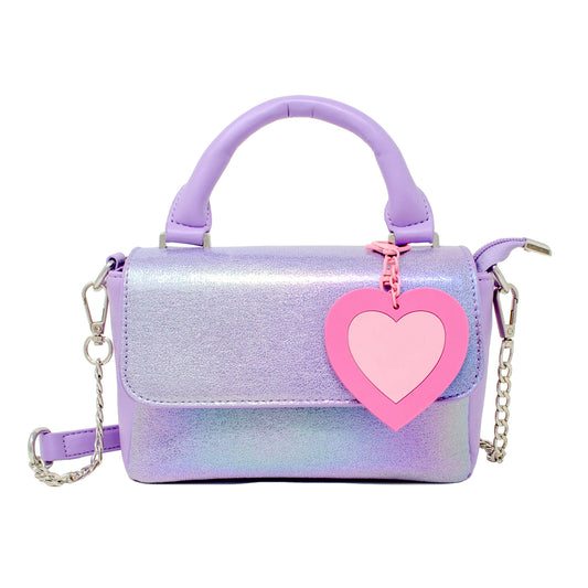 Shiny Baguette Heart Handbag