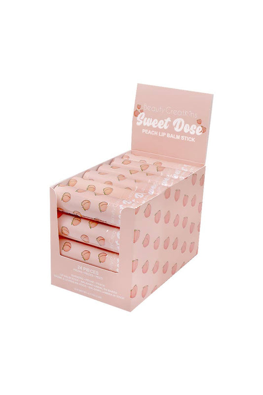 Beauty Creations SDLB-PD Peach Sweet Dose Lip Balm - 24pc