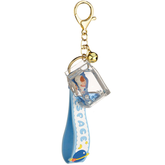 Space Boy Liquid Effect Sensory Keychain