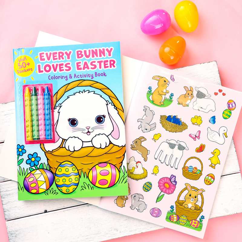 Every Bunny Loves Easter Coloring & Activity Book with 4 Crayons and 50+ Stickers by Editors of Silver Dolphin Books