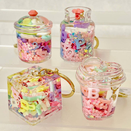 LETTER FLOATY KEY CHARM