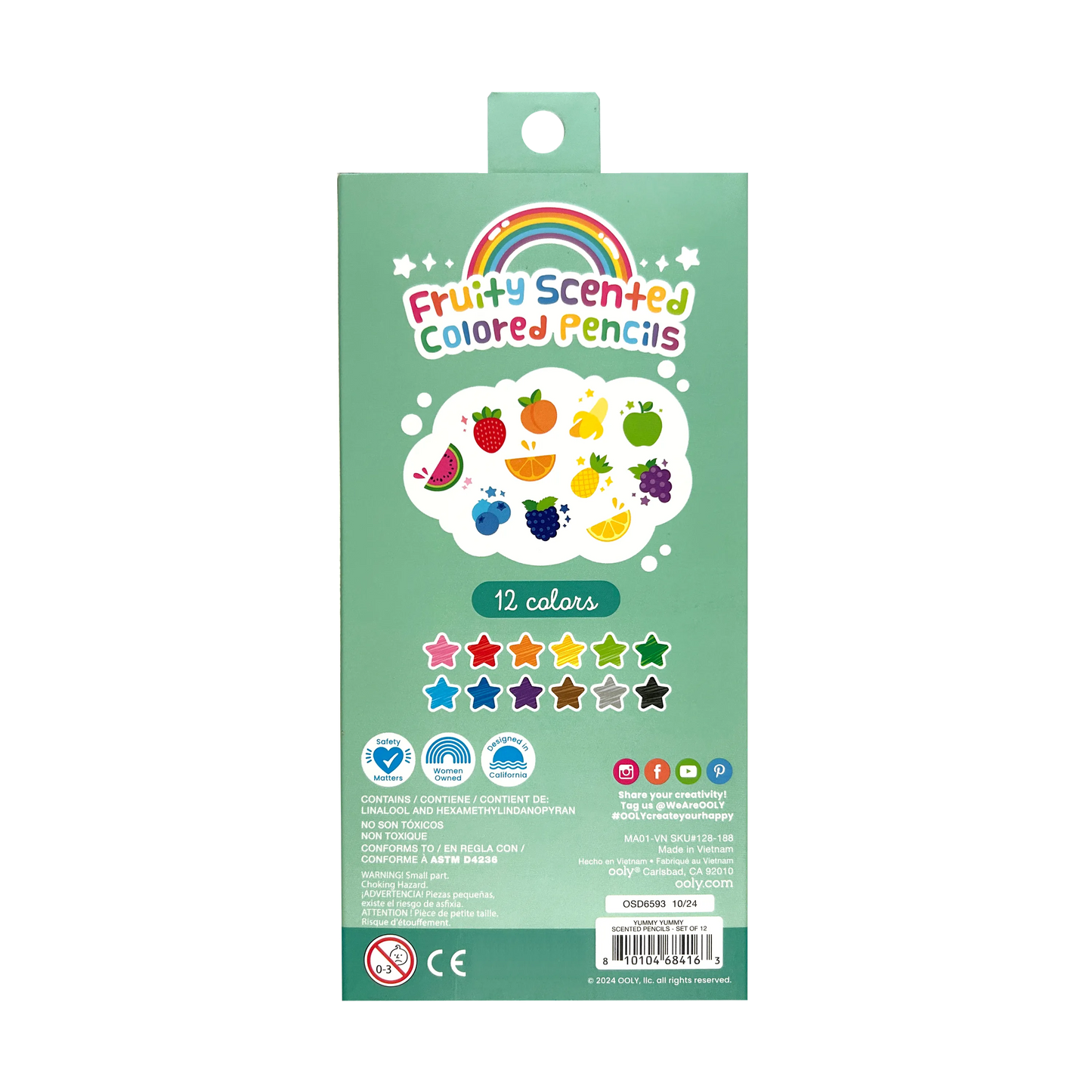 Yummy Yummy: Scented Colored Pencils (Set of 12)