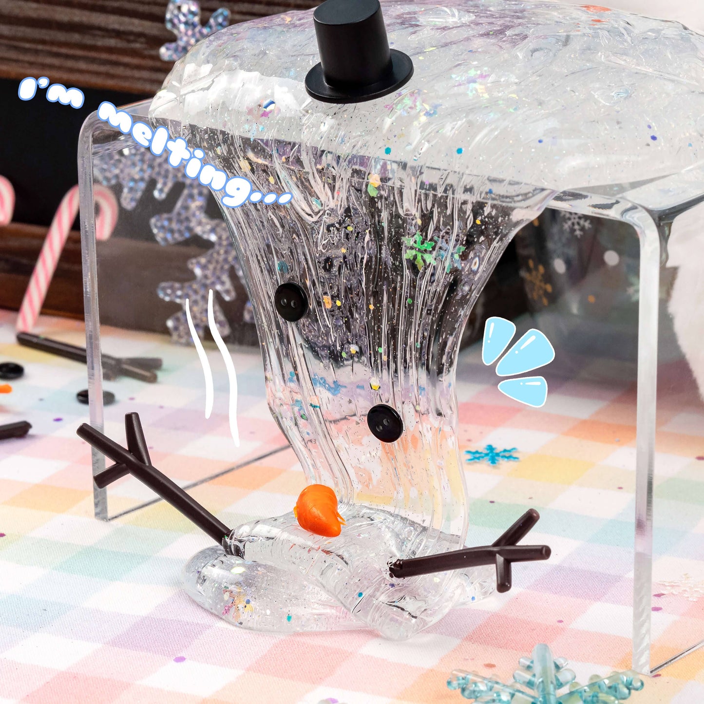 Melted Snowman Clear Putty Slime (4pcs/case)