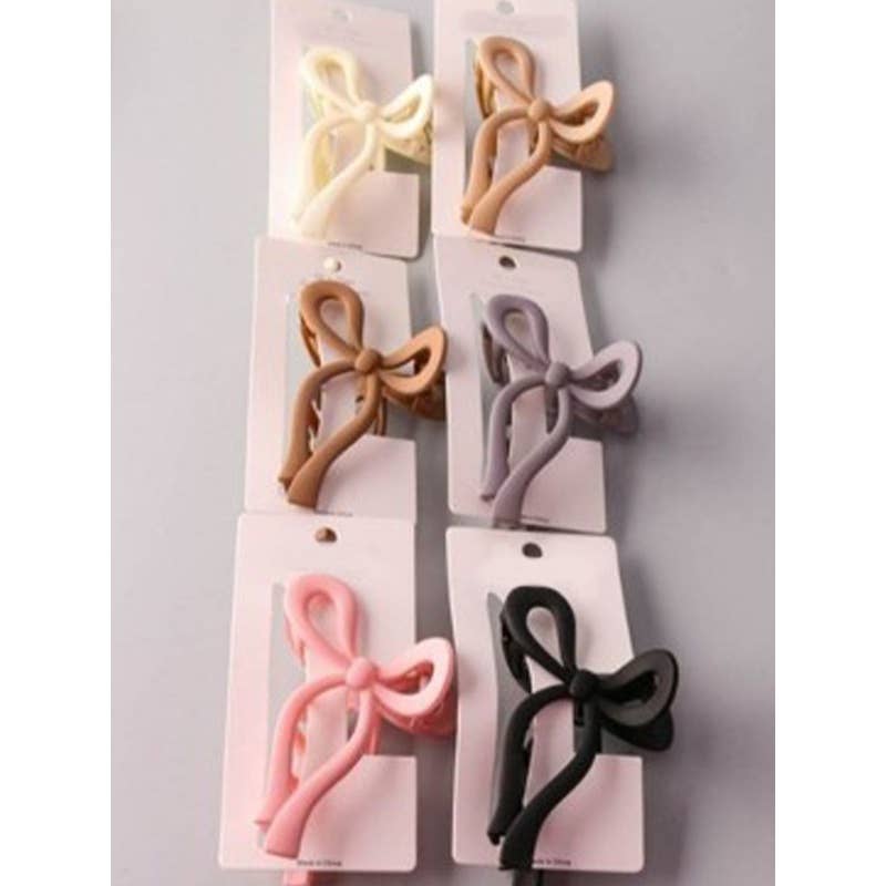 Matte Tone Bow Shape Hair Claw