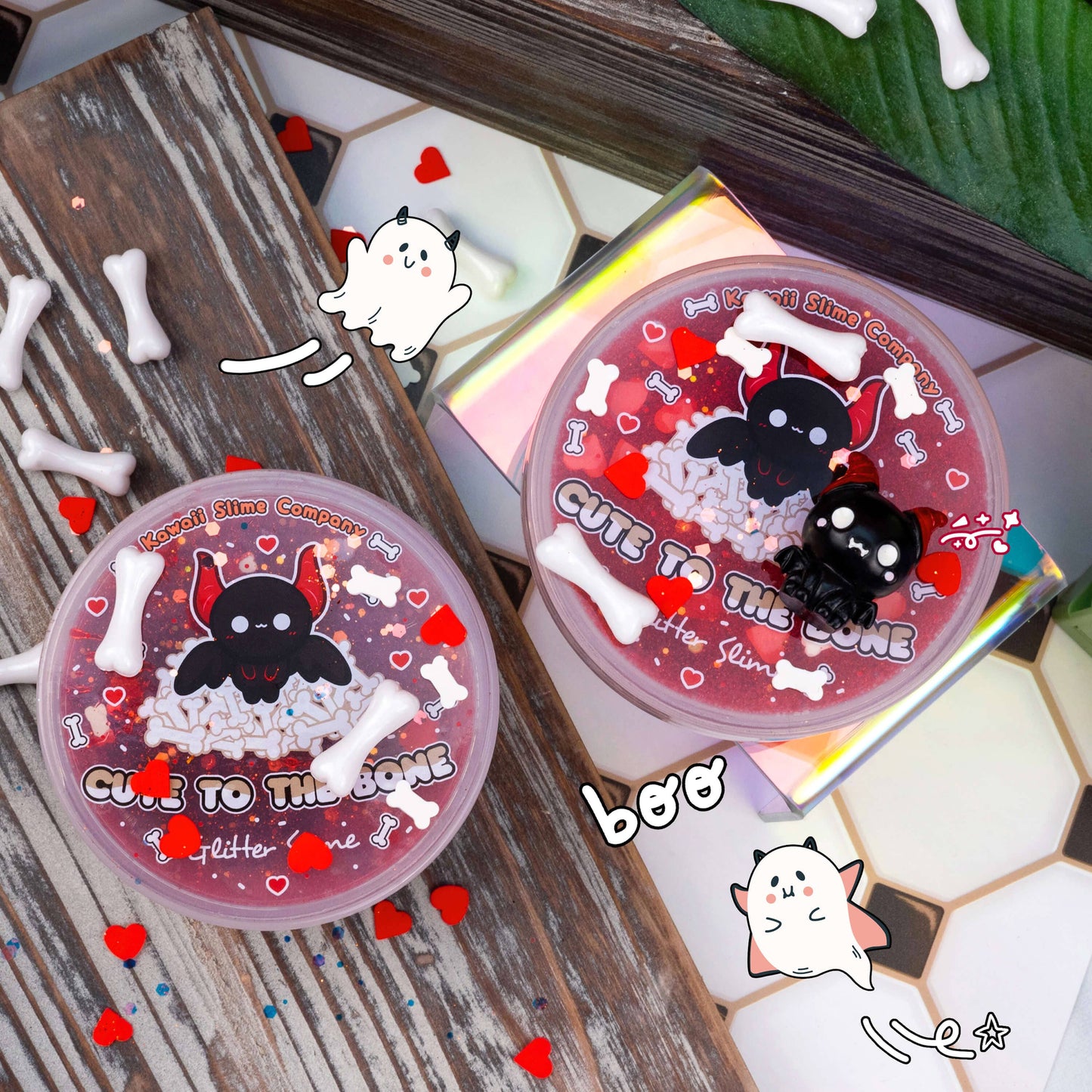 Cute To The Bone Glitter Slime (4pcs/case)