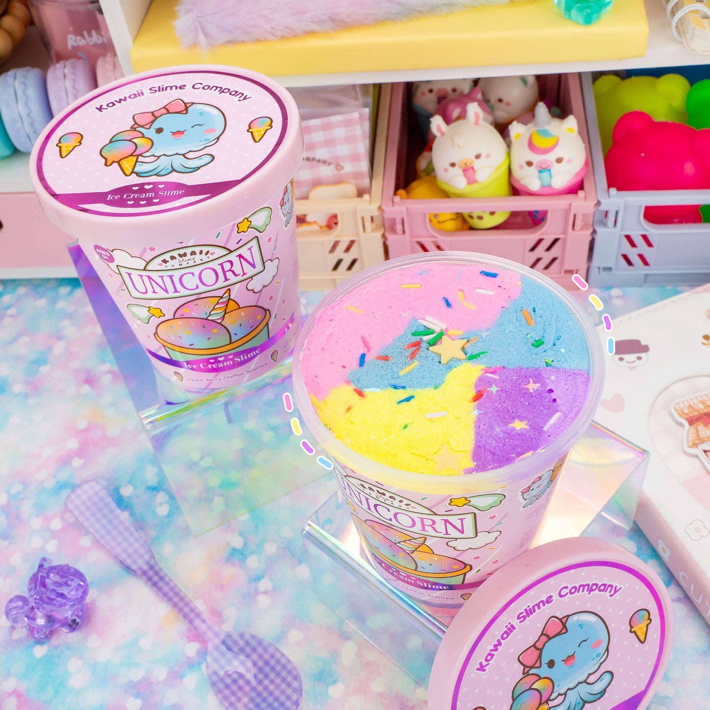 Unicorn Scented Ice Cream Pint Slime (5pcs/case)