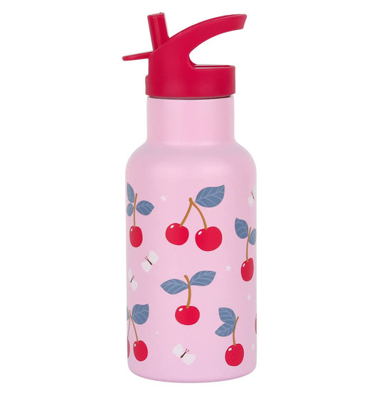 Kids stainless steel drink/water bottle: Cherries