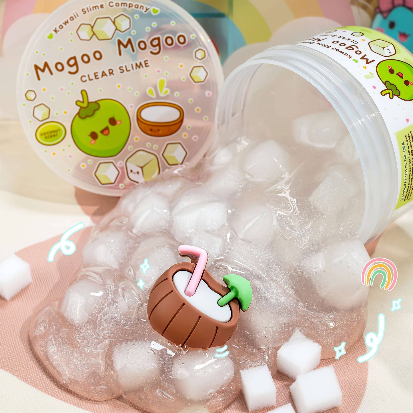 Mogoo Mogoo Coconut Jelly Cube Clear Slime