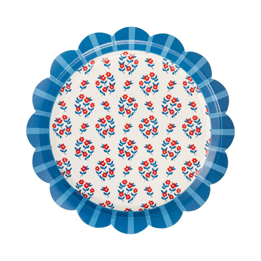 FLA1241 - Floral Paper Plate Set - 9"