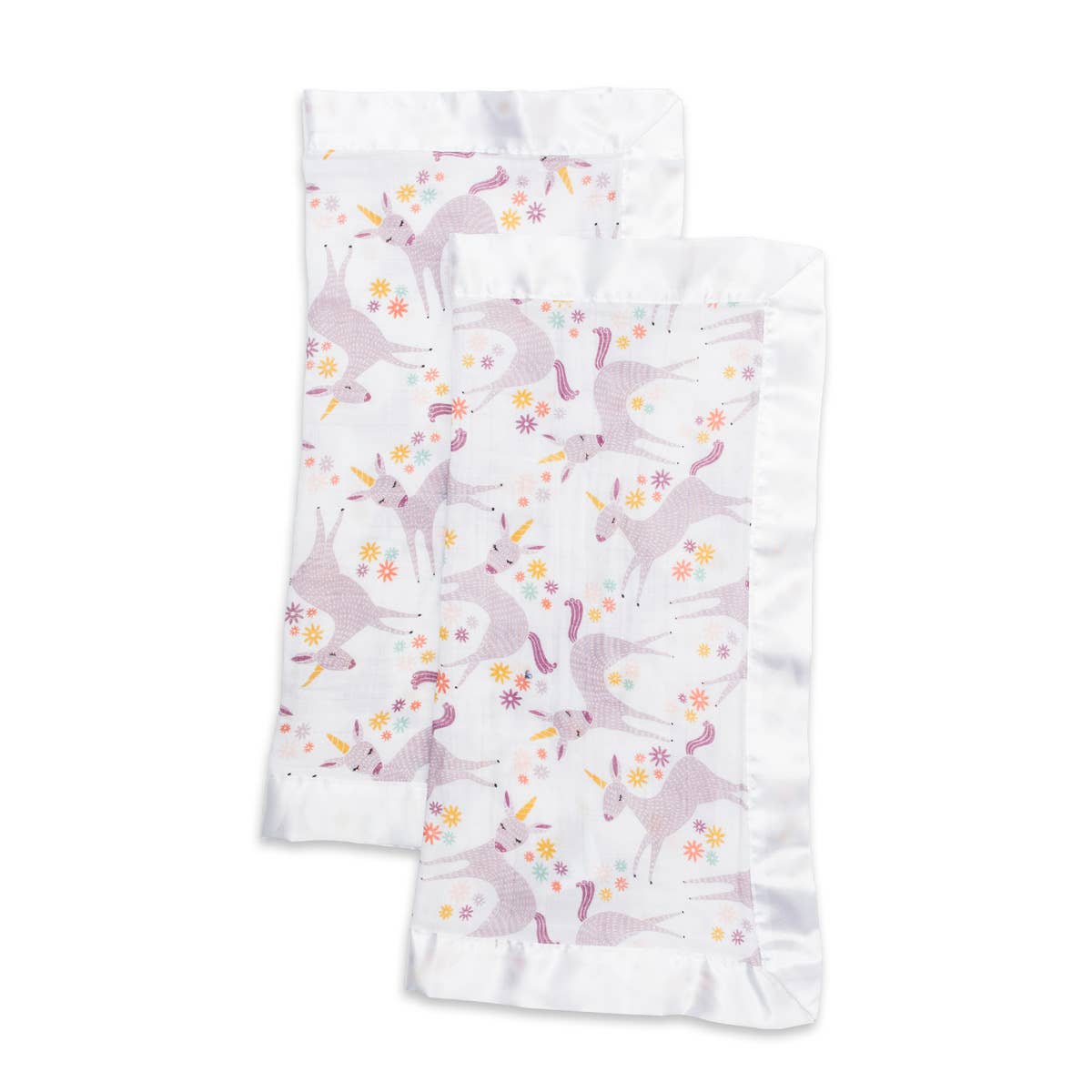 2-Pack Cotton Security Blankets 16" x 16" –  Unicorn