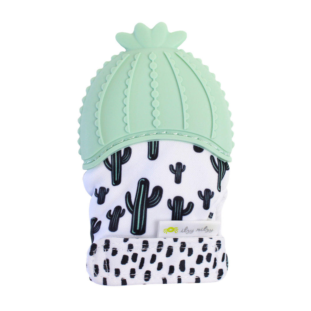 Itzy Mitt™ Silicone Teething Mitts: Lilac Dino