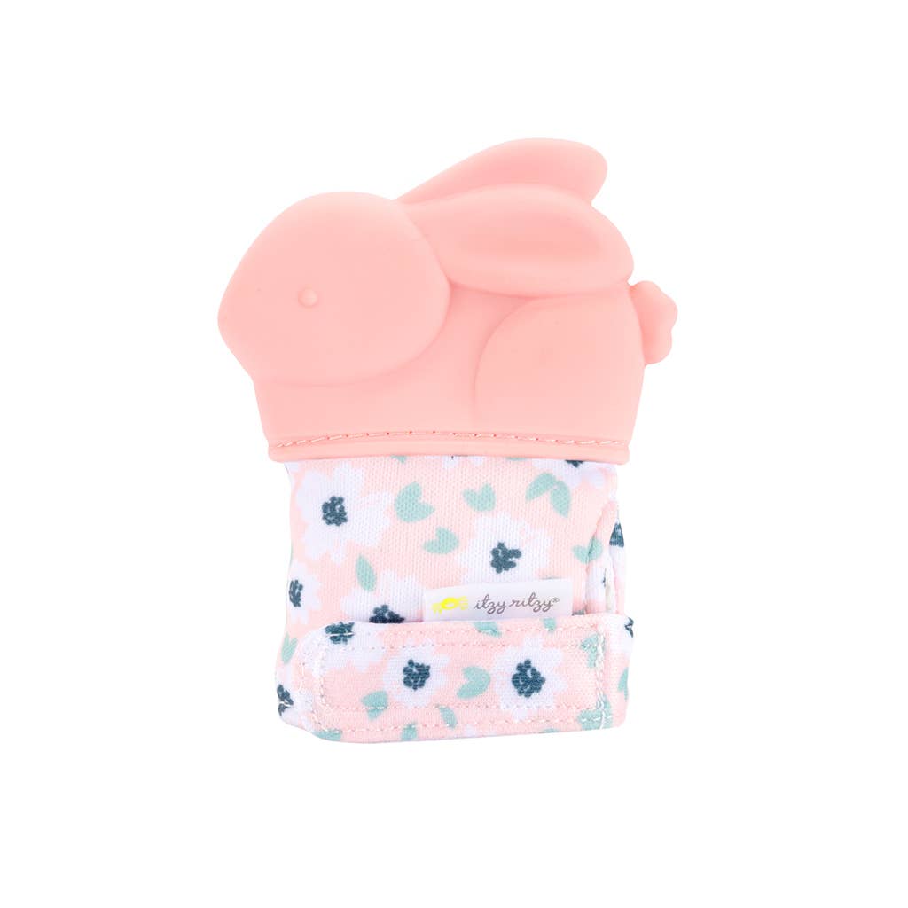 Itzy Mitt™ Silicone Teething Mitts: Lilac Dino