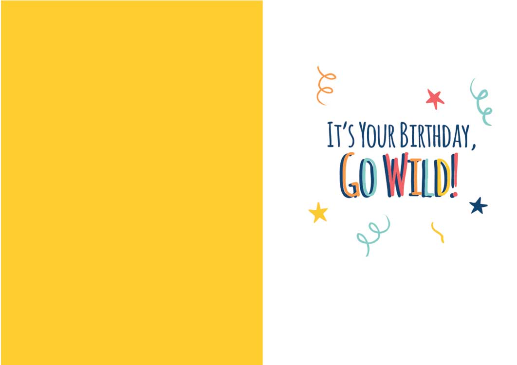 Birthday Note Cards - Zebra - Foil