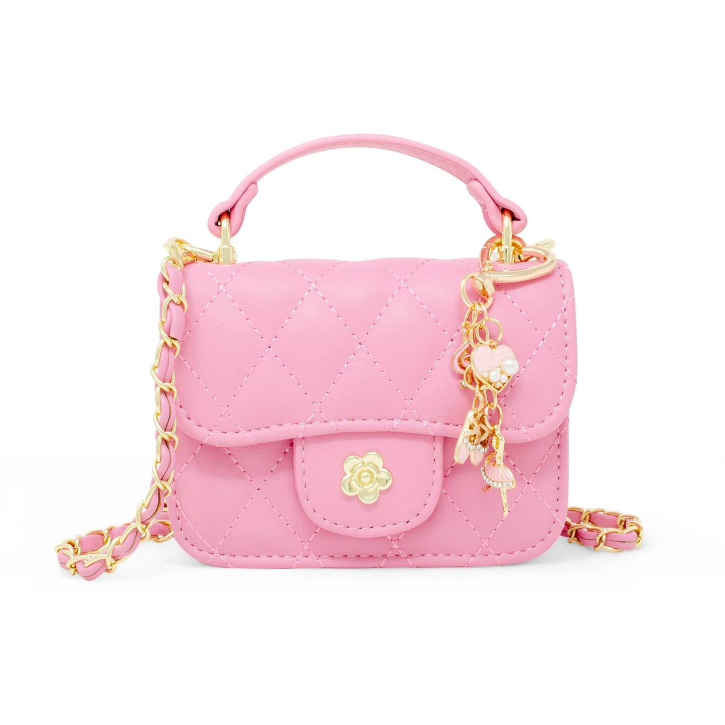 Tiny Quilted Ballet Charm Handbag