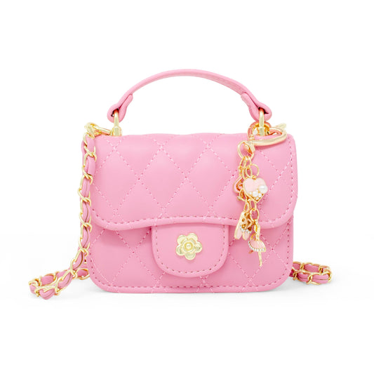 Tiny Quilted Ballet Charm Handbag