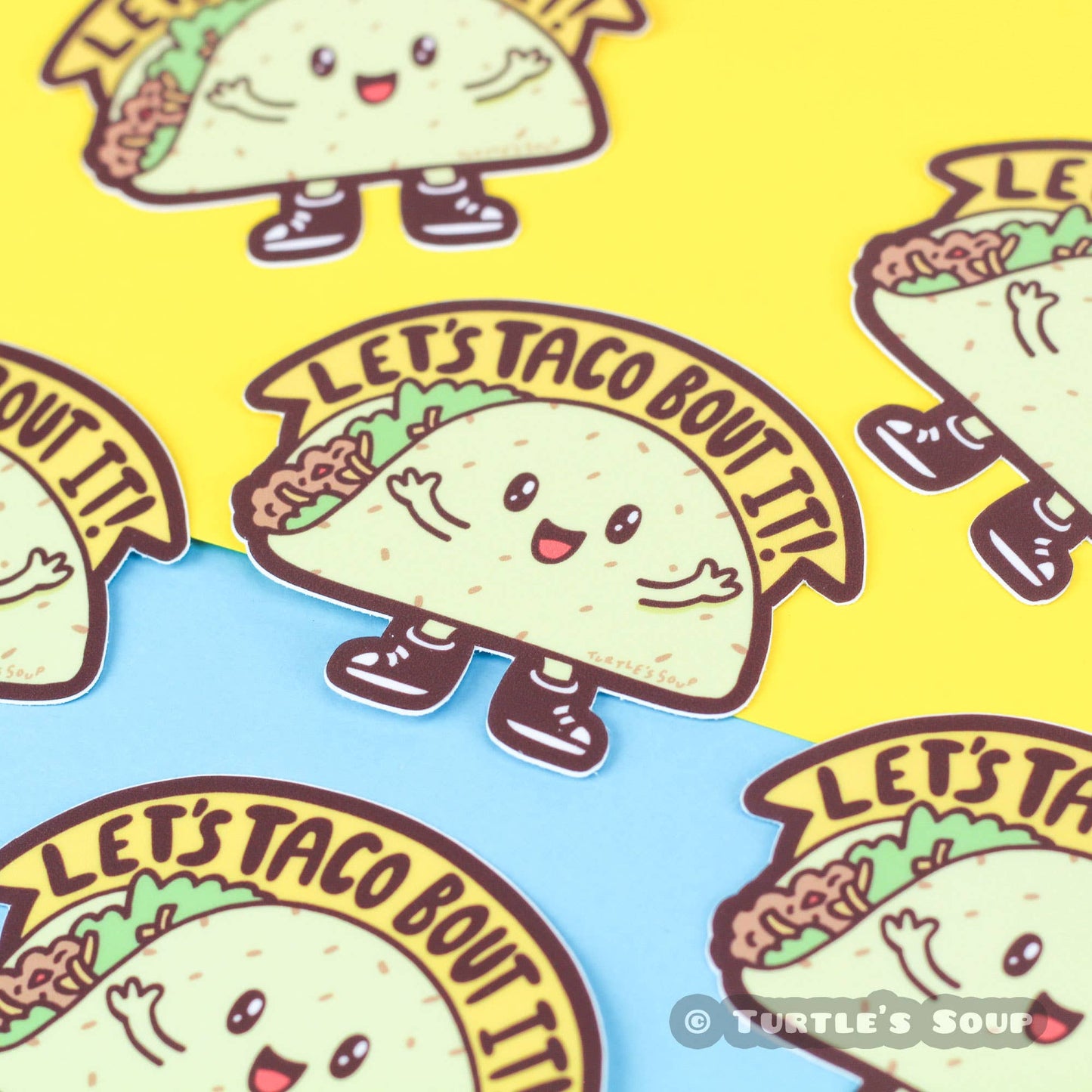 Taco 'Bout It Funny Food Pun Laptop Vinyl Sticker