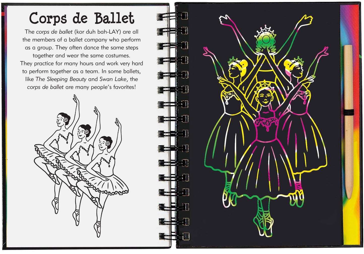 Scratch & Sketch Ballet (Trace Along)