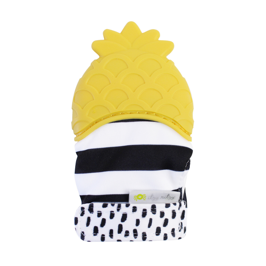 Itzy Mitt™ Silicone Teething Mitts: Lilac Dino