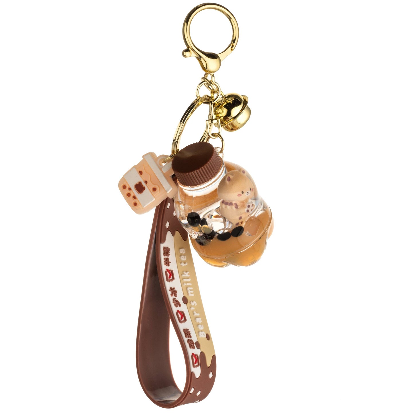 Bears Milk Tea Liquid Effect Sensory Keychain : Cone