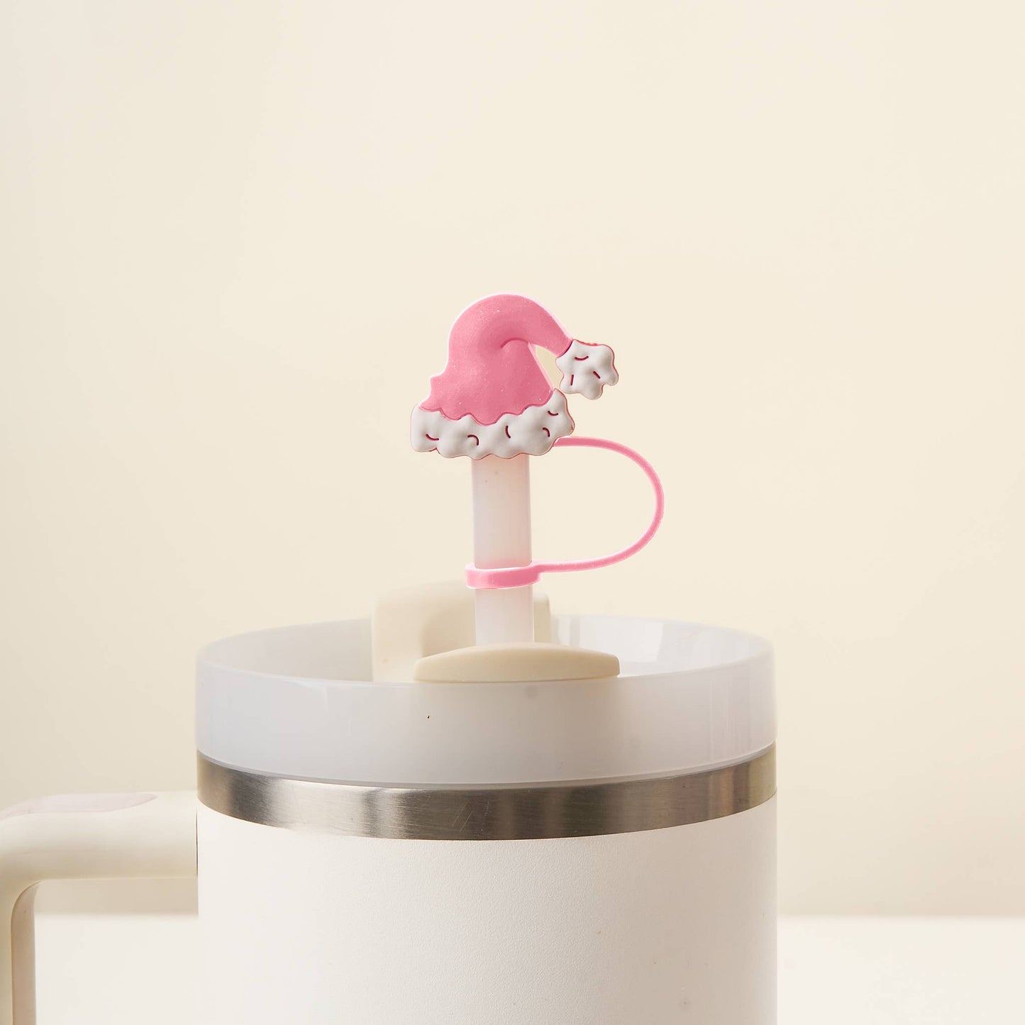 Straw Topper Set-Santa Baby